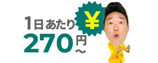 1日あたり270円～